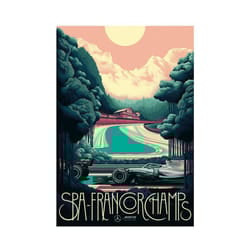 Zoom Spa-Francorchamps Formula 1 Print - 40cm x 30cm, Multicoloured