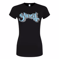 Ghost Womens/Ladies Keyline Logo Skinny T-Shirt - L, Black/Blue/Grey