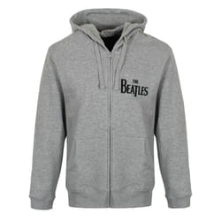 The Beatles Unisex Adult Drop T Logo Full Zip Hoodie - S, Grey