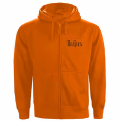 The Beatles Unisex Adult Drop T Logo Full Zip Hoodie - 3XL, Orange