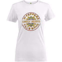 The Beatles Womens/Ladies Sgt Pepper Drum T-Shirt - XXL, White