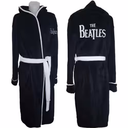 The Beatles Unisex Adult Drop T Logo Dressing Gown - S-M, Black