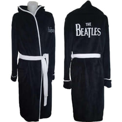 The Beatles Unisex Adult Drop T Logo Dressing Gown - S-M, Black