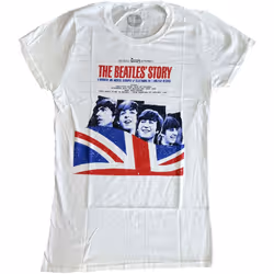 The Beatles Womens/Ladies Story T-Shirt - L, White