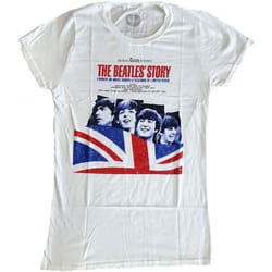 The Beatles Womens/Ladies Story T-Shirt - L, White
