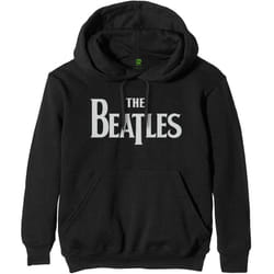 The Beatles Unisex Adult Drop T Logo Pullover Hoodie - 2XL, Black