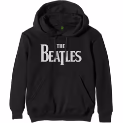 The Beatles Unisex Adult Drop T Logo Pullover Hoodie - XL, Black