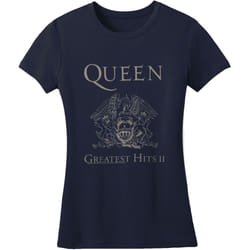 Queen Womens/Ladies Greatest Hits II Skinny T-Shirt - XXL, Blue