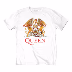 Queen Unisex Adult Classic Crest T-Shirt - S, White