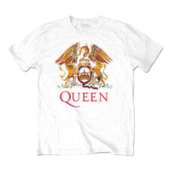 Queen Unisex Adult Classic Crest T-Shirt - S, White