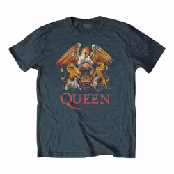 Queen Unisex Adult Classic Crest T-Shirt - S, Blue Heather