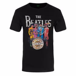 The Beatles Unisex Adult Sgt Pepper T-Shirt - S, Black