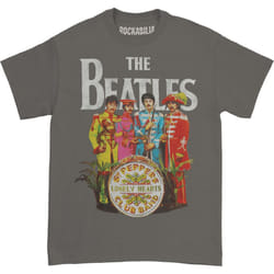 The Beatles Unisex Adult Sgt Pepper T-Shirt - S, Grey