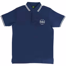 The Beatles Unisex Adult Logo Polo Shirt - S, Navy Blue