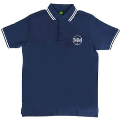 The Beatles Unisex Adult Logo Polo Shirt - S, Navy Blue