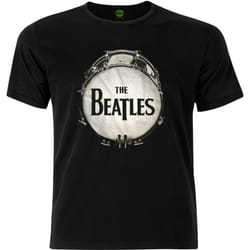 The Beatles Unisex Adult Drum T-Shirt - S, Black