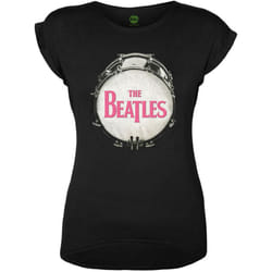 The Beatles Womens/Ladies Drum T-Shirt - L, Black