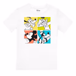 Disney Boys Mickey Mouse Box T-Shirt - 7-8 Years, White
