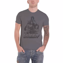 Queen Unisex Adult 70s Photo T-Shirt - XL, Charcoal Grey