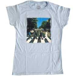 The Beatles Womens/Ladies Abbey Road T-Shirt - M, Light Blue