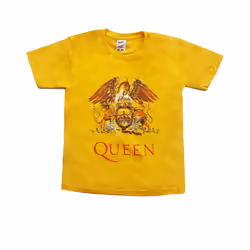 Queen Childrens/Kids Classic Crest T-Shirt - 7-8 Years, Yellow