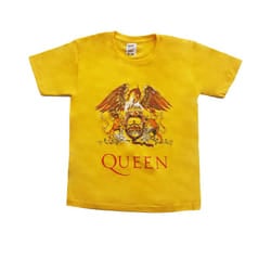 Queen Childrens/Kids Classic Crest T-Shirt - 7-8 Years, Yellow