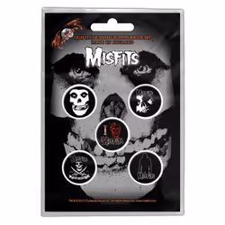 Misfits Skull Badge Set (Pack of 5)