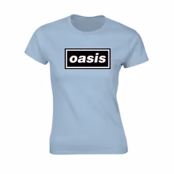 Oasis Womens/Ladies Decca Logo T-Shirt - S, Light Blue