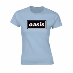 Oasis Womens/Ladies Decca Logo T-Shirt - XL, Light Blue