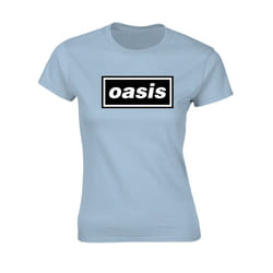 Oasis Womens/Ladies Decca Logo T-Shirt - XL, Light Blue