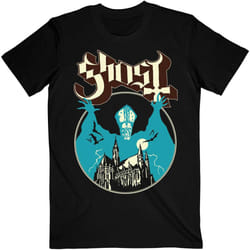 Ghost Unisex Adult Opus T-Shirt - S, Black/Blue