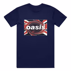 Oasis Unisex Adult Union Jack T-Shirt - 2XL, Navy Blue
