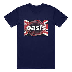 Oasis Unisex Adult Union Jack T-Shirt - 2XL, Navy Blue