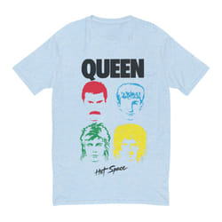 Queen Unisex Adult Hot Space Album T-Shirt - S, Light Blue