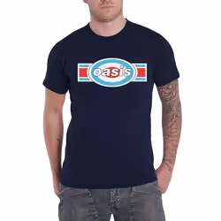 Oasis Unisex Adult Oblong Target T-Shirt - S, Navy Blue