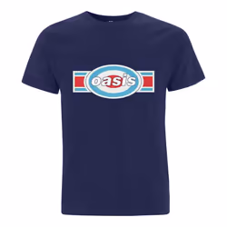 Oasis Unisex Adult Oblong Target T-Shirt - XL, Navy Blue
