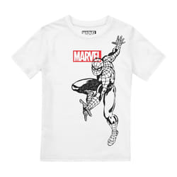 Spider-Man Boys Outline T-Shirt - 7-8 Years, White