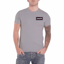 Oasis Unisex Adult Lines T-Shirt - XXL, Grey