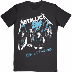 Metallica Unisex Adult Ride The Lightning Vintage T-Shirt - S, Black
