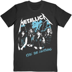 Metallica Unisex Adult Ride The Lightning Vintage T-Shirt - S, Black