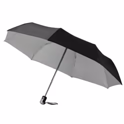 Bullet 21.5in Alex 3-Section Auto Open And Close Umbrella - One Size, Black/Silver
