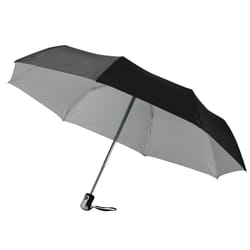 Bullet 21.5in Alex 3-Section Auto Open And Close Umbrella - One Size, Black/Silver