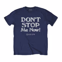 Queen Unisex Adult Don't Stop Me Now T-Shirt - S, Navy Blue