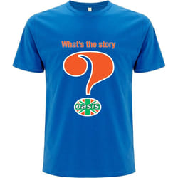Oasis Unisex Adult What's The Story Question Mark T-Shirt - S, Blue