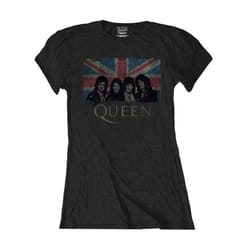 Queen Womens/Ladies Union Jack T-Shirt - L, Black