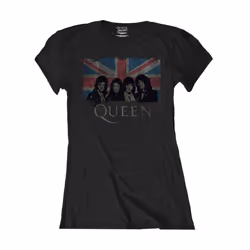 Queen Womens/Ladies Union Jack T-Shirt - XXL, Black