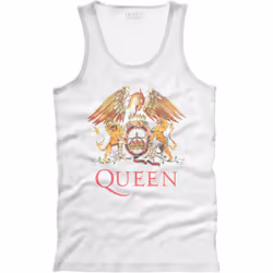 Queen Unisex Adult Classic Crest Vest Top - XS, White