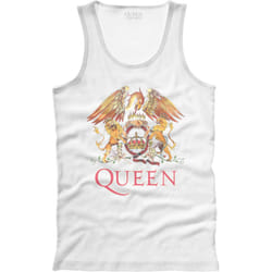 Queen Unisex Adult Classic Crest Vest Top - XS, White
