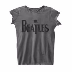 The Beatles Womens/Ladies Burnout Logo T-Shirt - XXL, Charcoal Grey