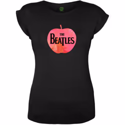 The Beatles Womens/Ladies Apple Logo T-Shirt - XL, Black